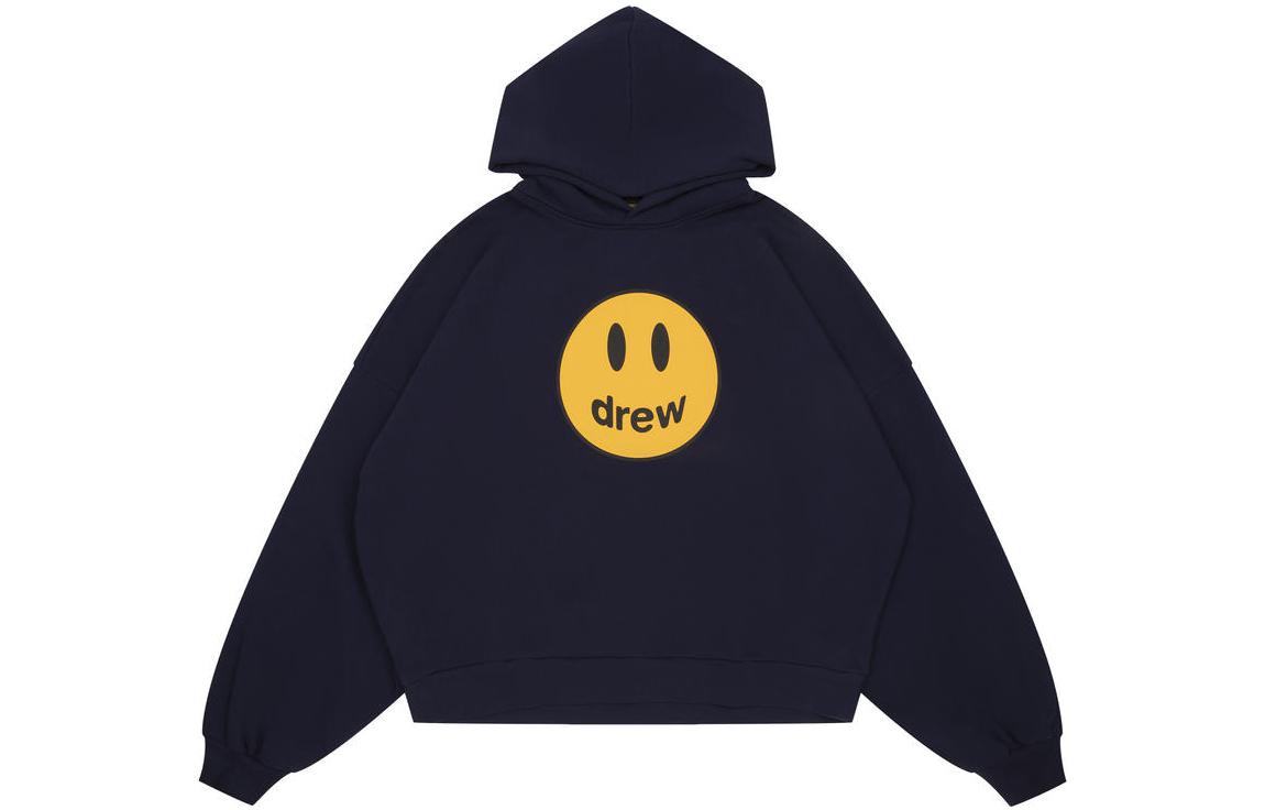 Drew House FW22 Mascot Boxy Hoodie Deep Sea Army Blue Dark Navy