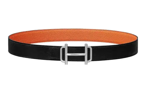 HERMES Royal Calfskin Leather Belts Women's Width 3.2cm