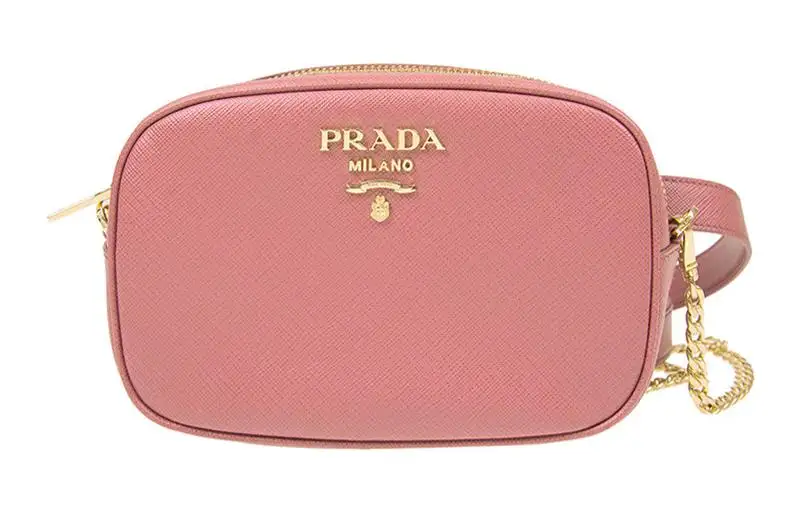 PRADA Saffiano Calfskin Belt Fanny Pack Women's Pink