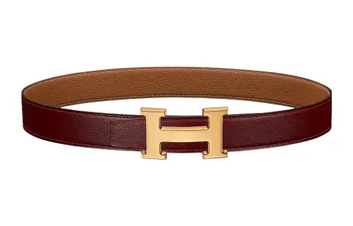 HERMES Togo Cow Leather Belts Women's Width 3.2cm