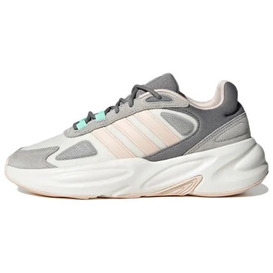 Adidas Neo Ozelle Running Shoes Women's Low-Top Light Gray/Dark Gray/Pink White