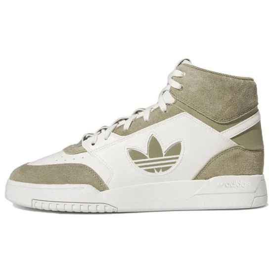 Adidas Originals Drop Step Skateboard Shoes Unisex High-top White/Olive
