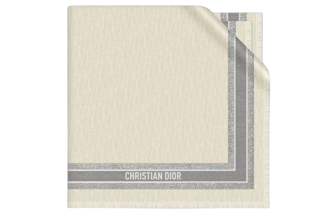 DIOR Wool, Cashmere Pocket Squares Women's Ecru