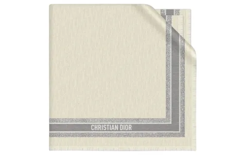 DIOR Wool, Cashmere Pocket Squares Women's Ecru