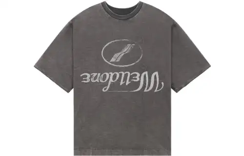 WE11DONE SS23 T Shirts Unisex Gray Crew Neck Moderate Straight Fit