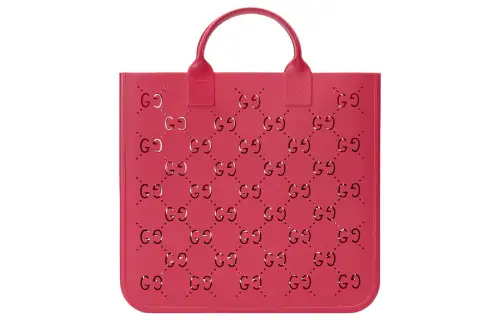 GUCCI Rubber Tote Bag, Shopping Bag, Handbag, Kids' Bag Kids' Fuchsia