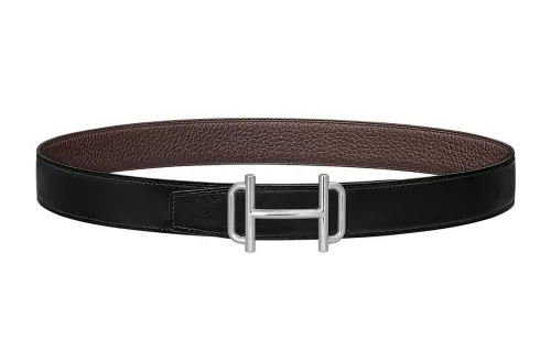 HERMES Royal Calfskin Leather Belts Women's Width 3.2cm