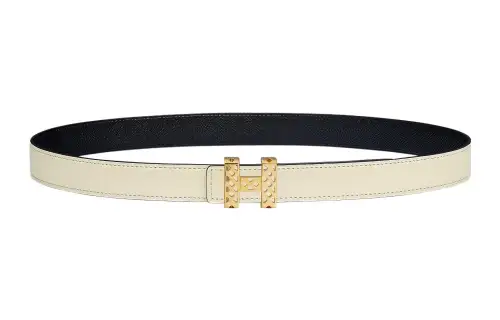 HERMES Cow Leather Belts Women's Width 2.4cm