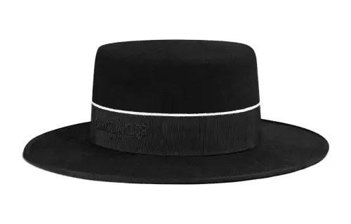 DIOR Rabbit Fur Felt Top Hats Women's Black