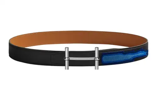 HERMES H D'Ancre Cow Leather Belts Women's Width 3.2cm