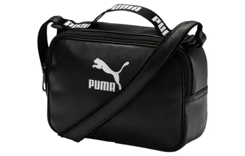 PUMA Artificial Leather Handbag, Shoulder Bag, Crossbody Bag Regular Unisex Black