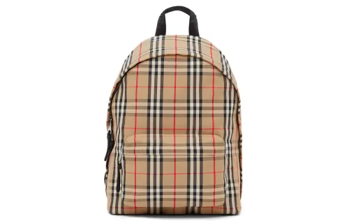Burberry Vintage Check Nylon Backpack Archive Beige