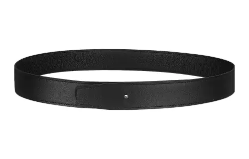 HERMES Calfskin Leather Belts Women's Black Width 3.2cm