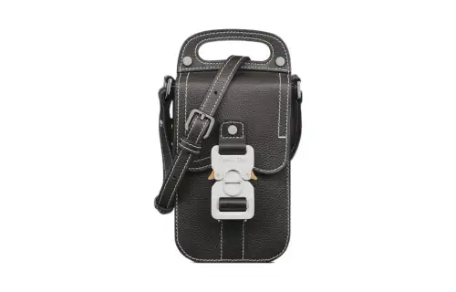 DIOR Grained Calfskin Handbag, Shoulder Bag, Crossbody Bag, Cell Phone Pouch Men's Black