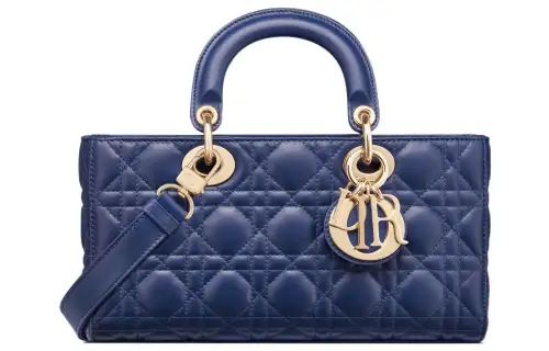 DIOR Lady D JOY Sheepskin Handbag Shoulder Bag, Crossbody Bag, Handbag Women's Royal Blue