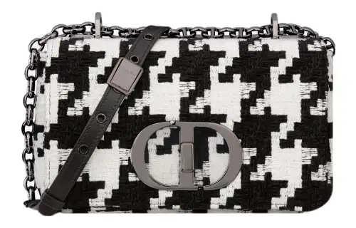 DIOR Caro Houndstooth Fabric Crossbody Bag, Shoulder Bag Women's