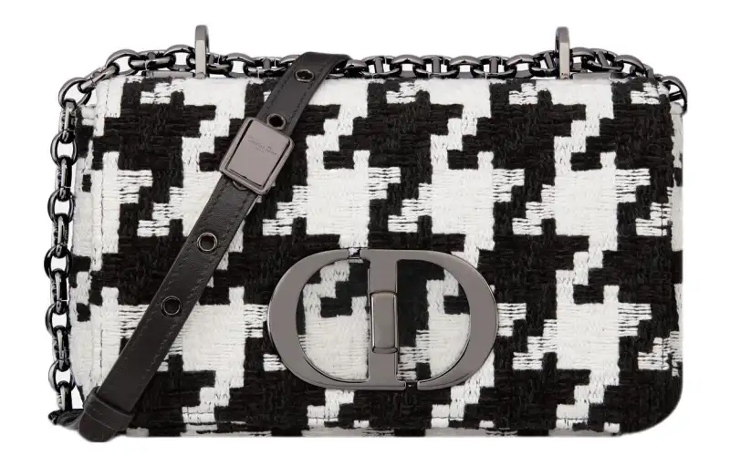 DIOR Caro Houndstooth Fabric Crossbody Bag, Shoulder Bag Women's