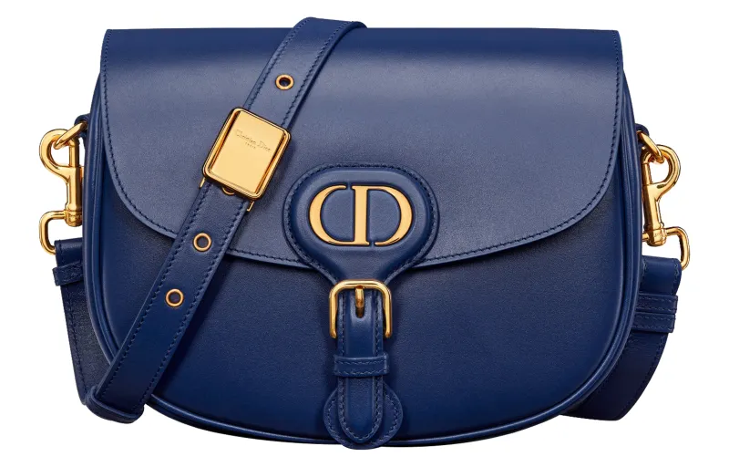 DIOR Bobby Smooth Cow Leather Crossbody Bag, Shoulder Bag Women's Royal Blue