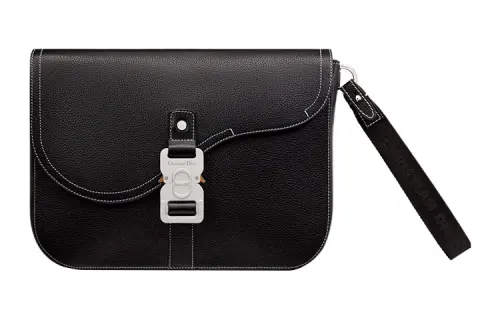 DIOR Grained Calfskin Clutch Men's Black