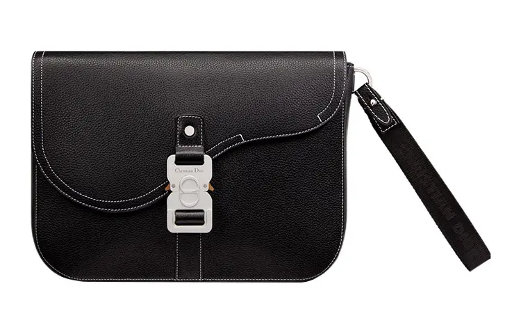 DIOR Grained Calfskin Clutch Men's Black