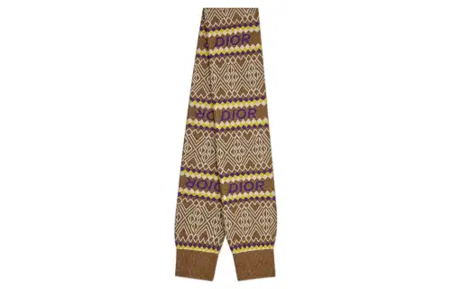 DIOR Knit Scarves Men's Brown