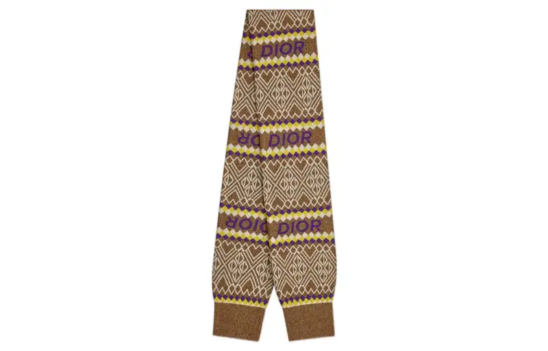 DIOR Knit Scarves Men's Brown