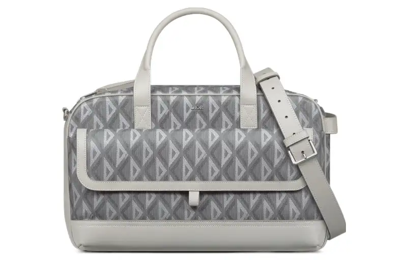DIOR Hit The Road Canvas With Smooth Cow Leather Pet Carrier Handbag Unisex Gray