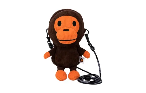 A BATHING APE Polyester Shoulder Bag, Crossbody Bag Cell Phone Pouch Regular Women's Brown