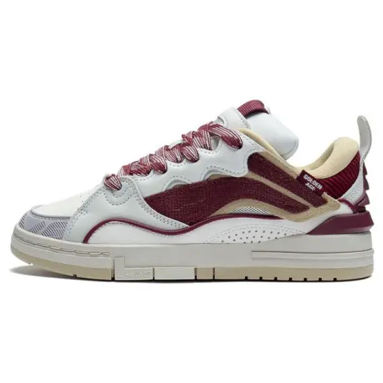 LiNing Wave Skateboard Shoes Women's Low-Top White/Red