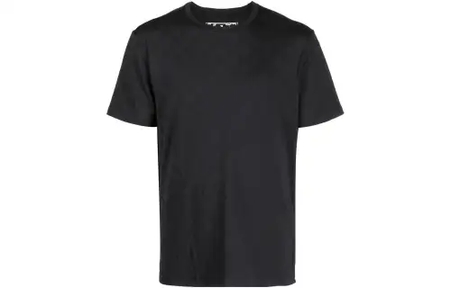 OFF WHITE T Shirts Men's Black Crew Neck Thin Straight Fit