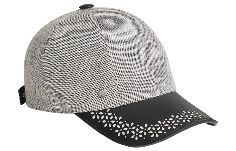 HERMES Garden Party Baseball Caps Women's Black/Gray