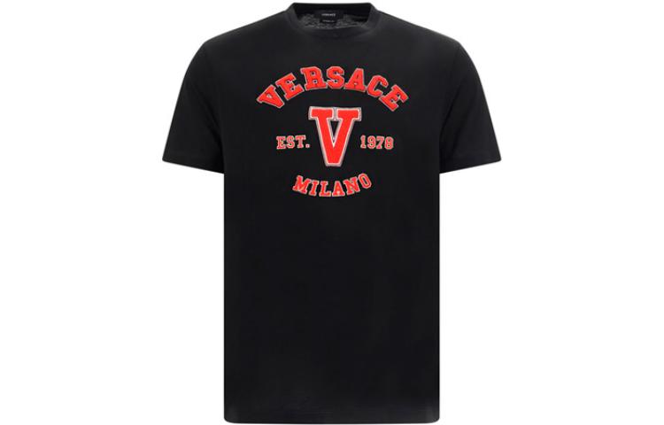 Мужская футболка Versace SS23 Logo (черная)
