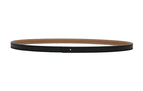 HERMES Calfskin Leather Belts Women's Width 1.3cm