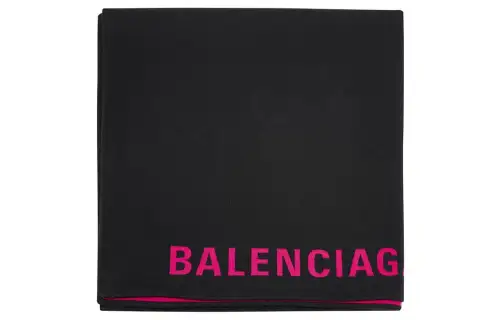 Balenciaga Wool, Mulberry Silk Blankets Women's Black