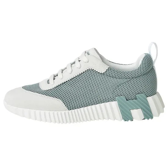 HERMES Bouncing Casual Shoes Women's Low-Top Blue White