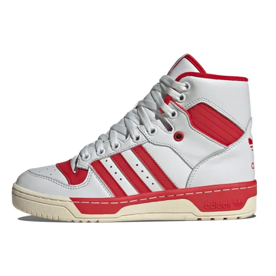 Adidas Originals Rivalry Hi Crystal White Scarlet Red Women's