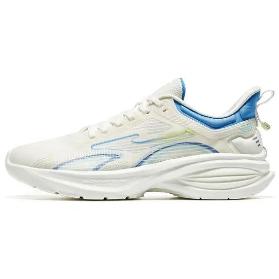 Erke Cushioning Anti-Slip And Wear-Resistant Low-Top Running Shoes Men's Microcrystalline White Dream Blue