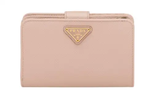 PRADA Saffiano Leather Wallet Small Women's Pink