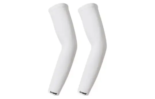 Li Ning Elastane Sun Protection Sleeves Unisex White