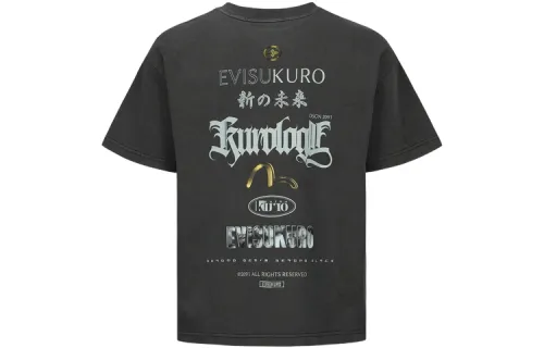 EVISU T Shirts Men's Crew Neck Moderate Straight Fit