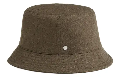 HERMES H Passant Bucket Hats Women's Brown Green