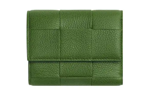 Bottega Veneta Calfskin Wallet Women's Avocado Green