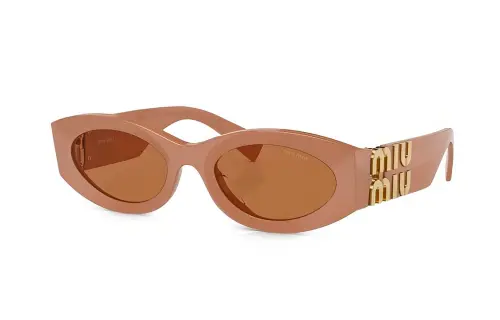MIU MIU Plate Frame Oval Sunglasses Women's