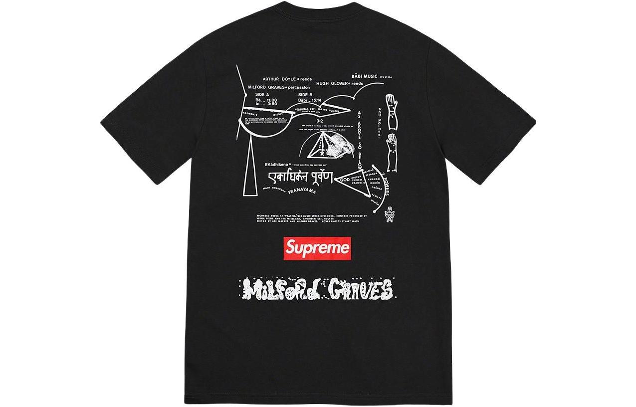 Supreme FW22 Week 16 Milford Graves Tee tee letter straight printed short-sleeved T-shirt, same style for men and women