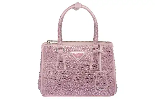 PRADA Galleria Killer Bag Faux Crystal Decoration Satin Tote Bag, Shopping Bag, Shoulder Bag, Crossbody Bag, Handbag