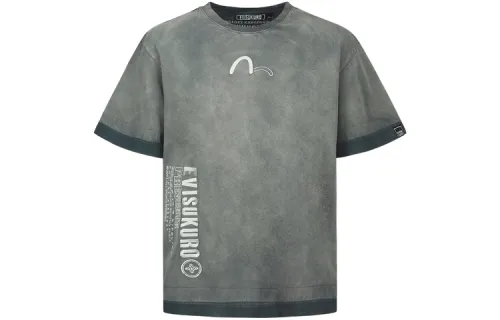 EVISU T Shirts Unisex Crew Neck Moderate