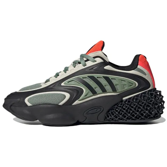Adidas 4D Krazed Lifestyle Shoes Unisex Low-top Green/black/beige/orange/gray
