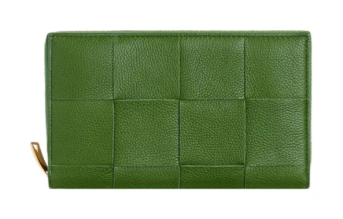 Bottega Veneta Cow Leather Wallet Large Women's Avocado Green