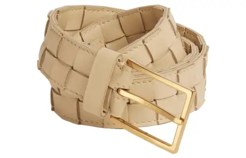 Bottega Veneta Leather Belts Women's Oat Width 3cm