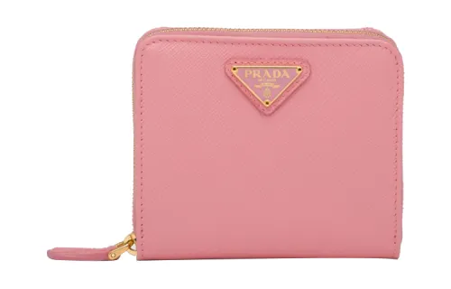 PRADA Leather Wallet Small Women's Petal Pink